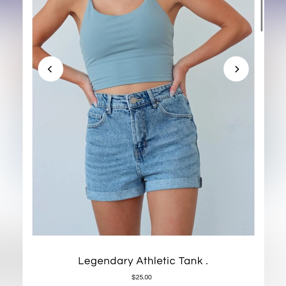 NWT Blue Built in Bra Tank Top